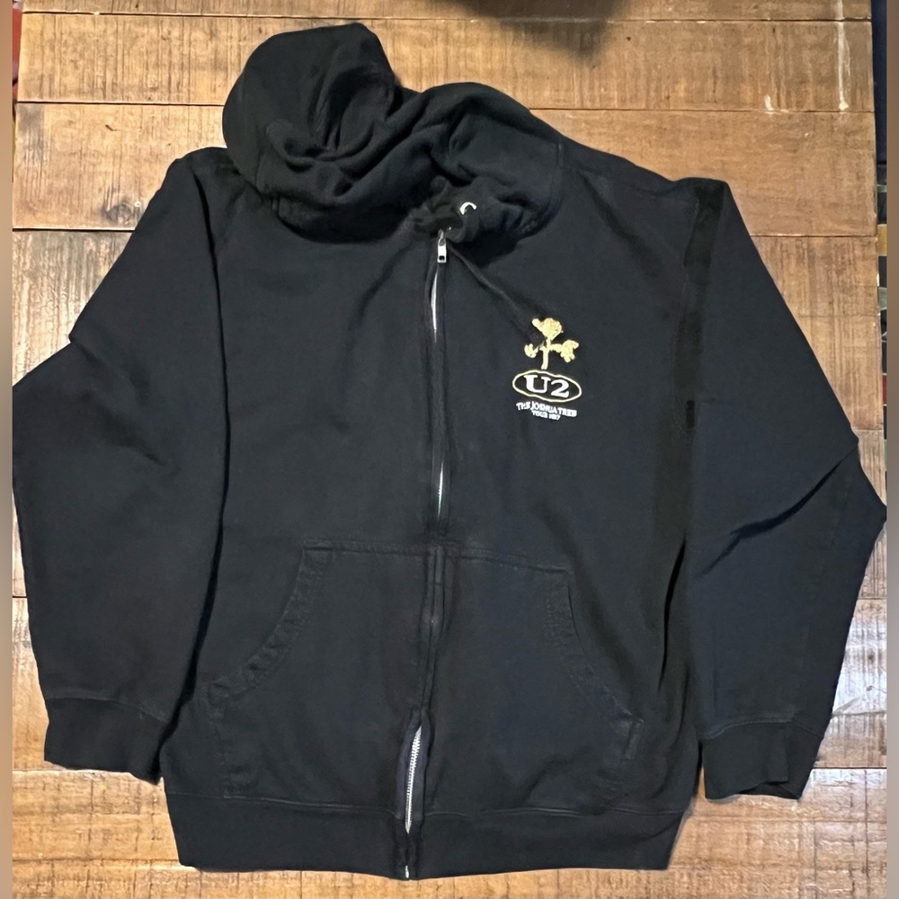 U2 The Joshua Tree 2017 Tour Hoodie Zip up Jacket (no tag 21x22)